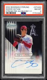 2022 Bowman Sterling #STASO Shohei Ohtani Tek Autographs Black【1/1】【PSA NM-MT 8】 Los Angeles Angels