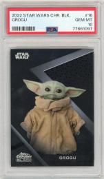 2022 STAR WARS TOPPS CHROME BLACK  Grogu 【#16】【PSA10】