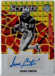 2020 PANINI MOSAIC Cincinnati Bengals Isaac Curtis Scripts Gold #56 Autograph