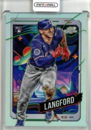 2024 Topps Chrome Cosmic Wyatt Langford Base Refractor Texas Rangers