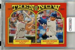2024 Topps Heritage Mike Schmidt / Shohei Ohtani Then and Now #TAN2