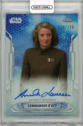 2019 TOPPS Star Wars Chrome  Amanda Lawrence (As Commander D'Acy) Autograph 124/199