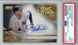 2019 Stadium Club Derek Jeter Lone Star Signatures Gold Rainbow Foil【1/1】 New York Yankees