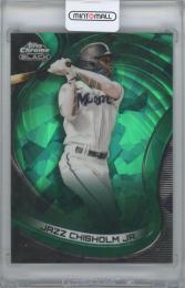 2022 TOPPS Chrome Black Green Atomic Refractors #100 / JAZZ CHISHOLM Jr.(Miami Marlins) 【30/99】