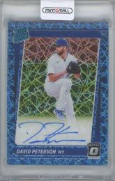 2021 DONRUSS Optic Rated Rookies Signatures Carolina Blue Velocity / DAVID PETERSON(New York Mets) 【63/75】