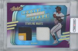 2021 PANINI Absolute Tools of the Trade Dual Swatches Spectrum Purple / STARLING MARTE(Miami Marlins) 【18/25】