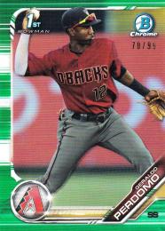 2019 Topps Bowman Chrome Arizona Diamondbacks Geraldo Perdomo Base Green Refractor パラレル版 70/99