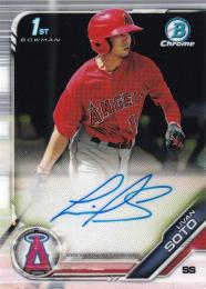 2019 Topps Bowman Chrome Los Angeles Angels Livan Soto Bowman Chrome Prospects Autographs