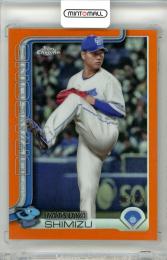 2025 TOPPS CHROME NPB 清水達也 #126 Base Orange Refractor Parallel【06/25】 中日