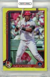 2025 TOPPS CHROME NPB E.モンテロ #60 Base Yellow Refractor Parallel【69/75】 広島