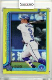 2025 TOPPS CHROME NPB 京田陽太 #69 Base Yellow Refractor Parallel【24/75】 横浜