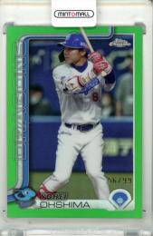 2025 TOPPS CHROME NPB 大島洋平 #72 Base Green Refractor Parallel【56/99】 中日