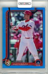 2025 TOPPS CHROME NPB 秋山翔吾 #161 Base Blue Refractor Parallel【127/150】 広島