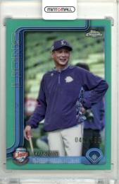 2025 TOPPS CHROME NPB 西口文也 #34 Base Aqua Refractor Parallel【049/199】 西武