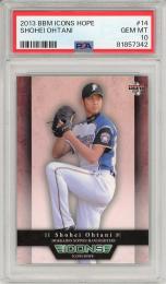 2013 BBM ICONS -HOPE- 大谷翔平 (日ハム) #14 (RC)【PSA10 GEM MT】