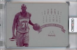 2006-07 Fleer Ultra  Kevin Garnett Season Crowns Magenta Printing Plate #SCKG 1/1