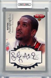 2003-04 SKYBOX AUTOGRAPHICS Atlanta Hawks Shareef Abdur-Rahim #A-SA Seal Of Authenticy 32/150