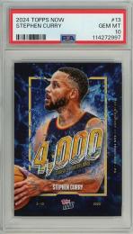 2024-25 Topps Now Stephen Curry 4000 Career 3-Pointers Made【PSA 10 GEM MT】