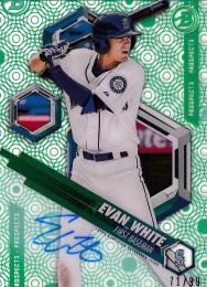 2018 Topps Bowman High Tek Seattle Mariners Evan White Prospect Autographs Green Rainbow パラレル版 71/99