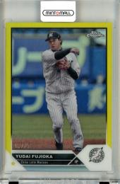 2023 TOPPS CHROME NPB ベースボールカード 藤岡裕大 #95 Yellow Refractors【02/75】 ロッテ