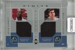 2002-03 Upper Deck Finite  Kevin Garnett/Wally Szczerbiak Elements Dual Warm-Ups #KGWS  Minnesota Timberwolves