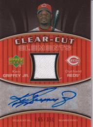 2007 Upper Deck Elements Cincinnati Reds Ken Griffey Jr Clear Cut Elements Bronze 165/350