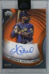 2022 Topps Chrome Black Andrew McCutchen Chrome Black Autographs Orange #CBA-AM【03/25】 Milwaukee Brewers