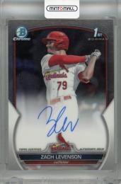 2023 Topps Bowman Draft Zach Levenson Chrome Prospect Autographs #CDA-ZL 1st ※初期傷・裏面傷あり St. Louis Cardinals