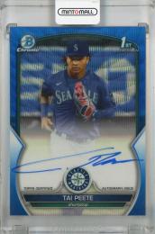 2023 Topps Bowman Draft Tai Peete Chrome Prospect Autographs Blue Wave #CDA-TP 1st 【013/150】 Seattle Mariners