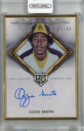 2023 Topps Gilded Collection Ozzie Smith Gold Framed Hall of Famers Autographs #HAFA-OSM【01/50(ジャージナンバー)】 San Diego Padres