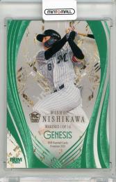 2025 BBM GENESIS 西川史礁 #079 エメラルド箔版【Jersey No. 006/200】 千葉ロッテマリーンズ