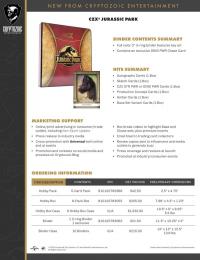 ◆予約◆2025 CRYPTOZOIC JURASSIC PARK CARDS BINDER