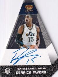 2012-13 Panini Preferred Utah Jazz Derrick Favors Silhouettes Prime #34 03/15