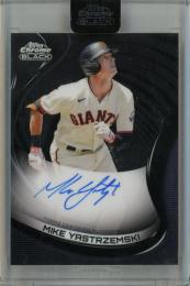 2022 Topps Chrome Black Mike Yastrzemski Chrome Black Autographs #CBA-MY San Francisco Giants