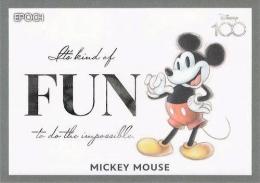 2023 EPOCH ディズニー DISNEY 創設100周年 PREMIER EDITION プレミアムコレクションカード #10 MICKEY MOUSE 名言 レギュラーカード