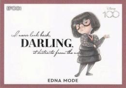 2023 EPOCH ディズニー DISNEY 創設100周年 PREMIER EDITION プレミアムコレクションカード #28 EDNA MODE 名言 レギュラーカード