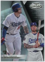2018 Topps Gold Label Class 1 Black #57 Alex Verdugo RC