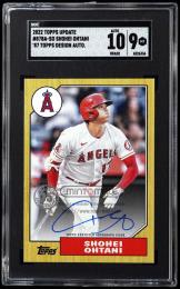 2022 Topps Update #87BASO Shohei Ohtani '87 Topps Autographs【SGC MINT 9/AU10】 Los Angeles Angels