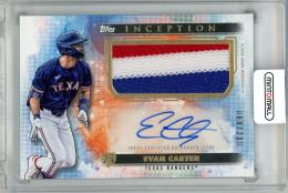 2024 TOPPS INCEPTION Evan Carter AUTO Jersey #APC-EC【088/200】 Texas Rangers