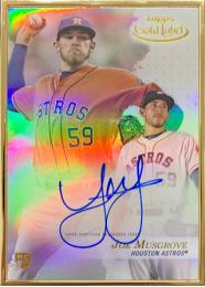 2017 Topps Gold Label Houston Astros Joe Musgrove Framed Autographs
