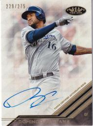 2018 Topps Tier One Milwaukee Brewers Domingo Santana Break Out Autographs 229/275