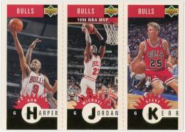 1996-97 Collector's Choice Chicago Bulls #B1 Ron Harper/Michael Jordan/Steve Kerr