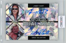 2021 Leaf Metal Pop Century Jimmy Hart/Greg Valentine Dual Autographs Silver Crystals Parallels【4/37】