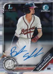 2019 Bowman Chrome Atlanta Braves Braden Shewmake Draft Autographs