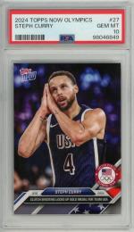 2024 Topps Now Steph Curry Olympic Games #27【PSA 10 GEM MT】