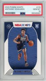 2020-21 Panini Hoops Anthony Edwards Base RC #216【PSA 10 GEM MT】