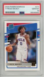 2020-21 Panini Donruss Tyrese Maxey Base RC #221【PSA 10 GEM MT】