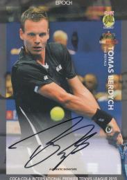 2015 EPOCH  COCA-COLA INTERNATIONAL PREMIER TENNIS LEAGUE  Tomas Berdych Authentic Signatures 19/30
