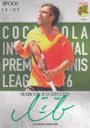 2016 EPOCH  COCA-COLA INTERNATIONAL PREMIER TENNIS LEAGUE  Marcos Baghdatis AUTHENTIC SIGNATURES - VERTICAL 14/85