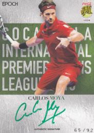 2016 EPOCH  COCA-COLA INTERNATIONAL PREMIER TENNIS LEAGUE  Carlos Moya AUTHENTIC SIGNATURES - VERTICAL 65/92